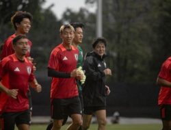 Guyuran Hujan di Latihan Perdana Timnas Jepang