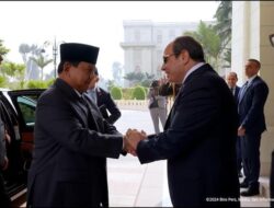 Momen Pertemuan Prabowo dan Presiden El-Sisi di Kairo Mesir